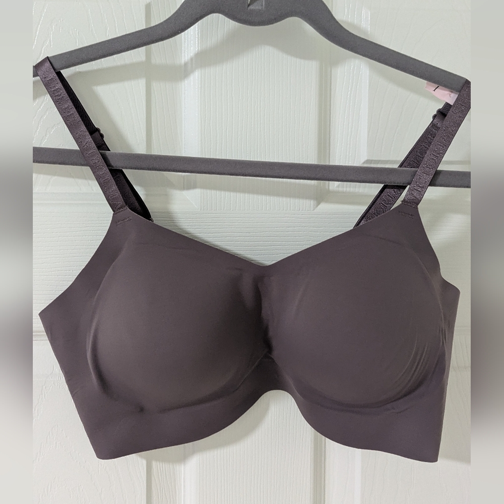 Victoria's Secret Lightly Lined Wireless Comfort Bra, Size Large, Brown/Grey